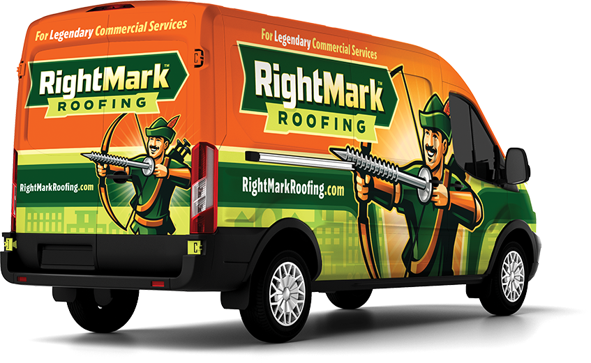 RightMark Roofing truck serving Ohio and North Carolina