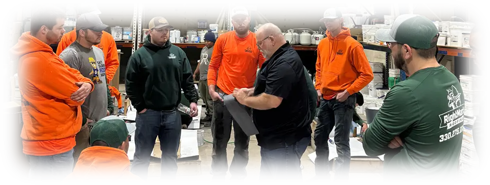 TEam Meeting at RightMark Roofing